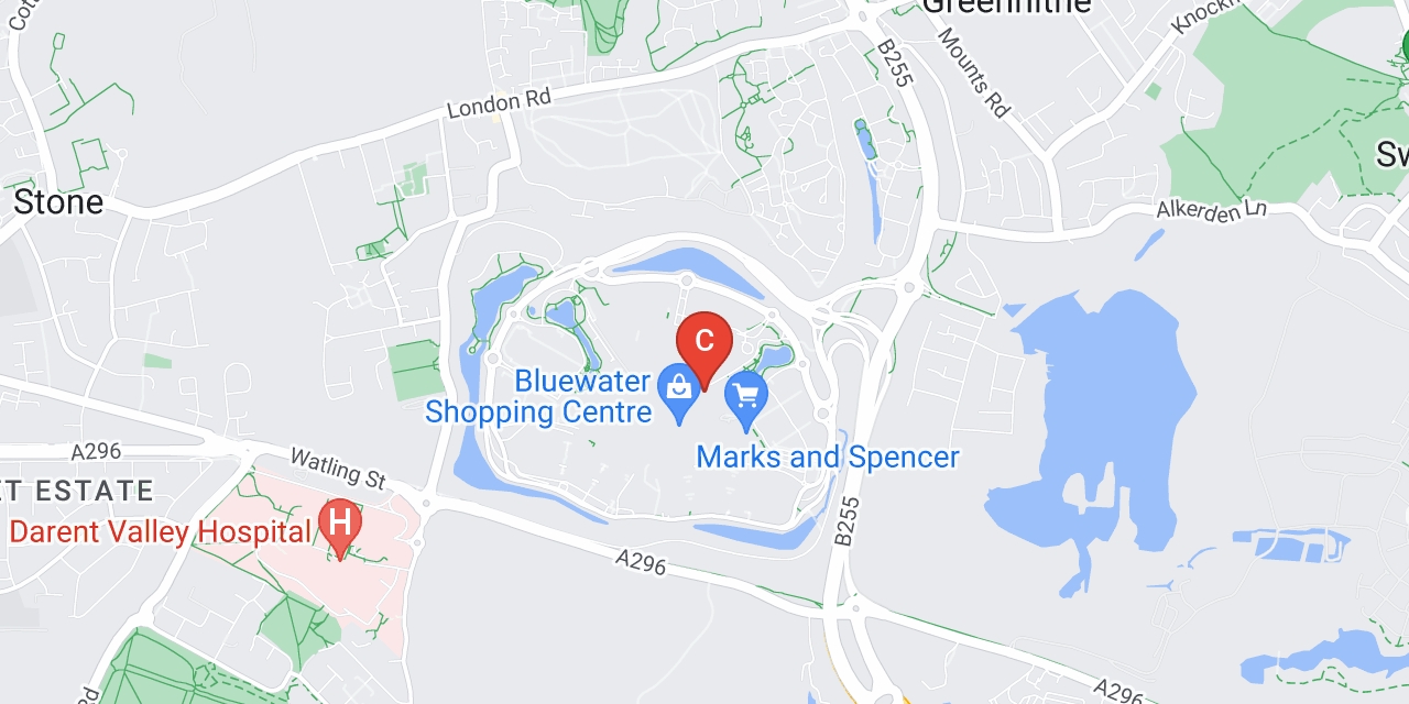 Map showing location of Bluewater Pkwy, Dartford, Greenhithe DA9 9ST