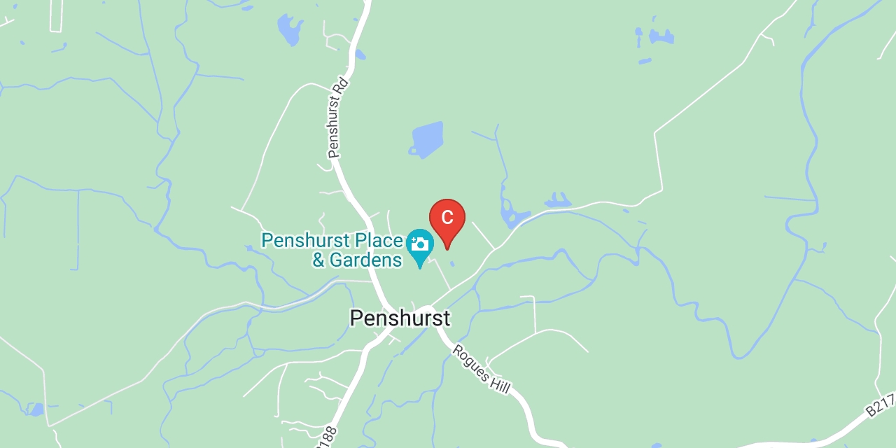 Map showing location of Penshurst, Kent, TN11 8DG