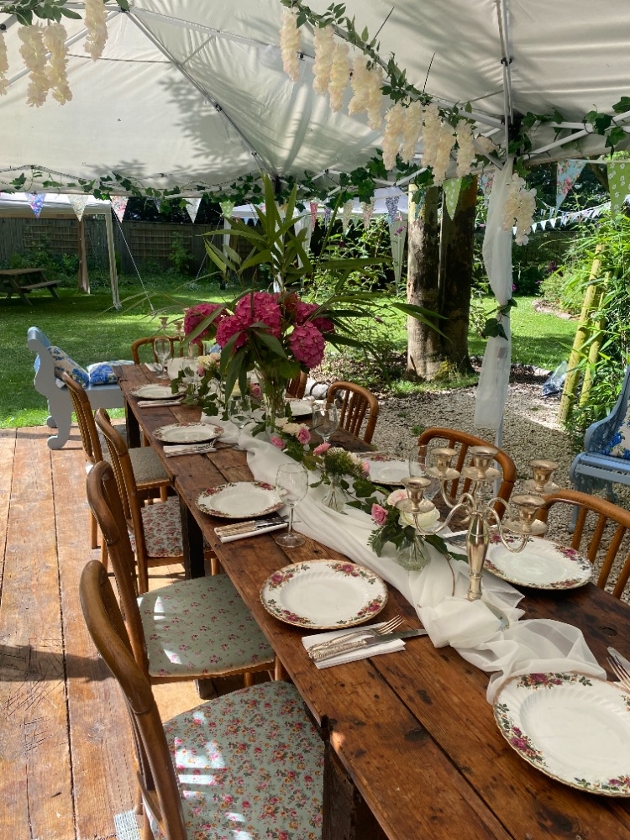 garden marquee style reception